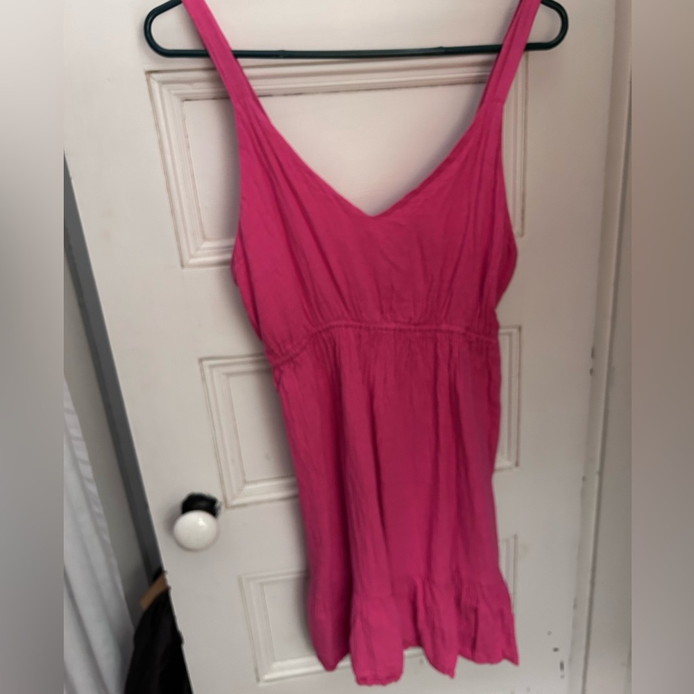 Sim and Sun Pink Mini Sundress - Women's Sleeveless V-Neck